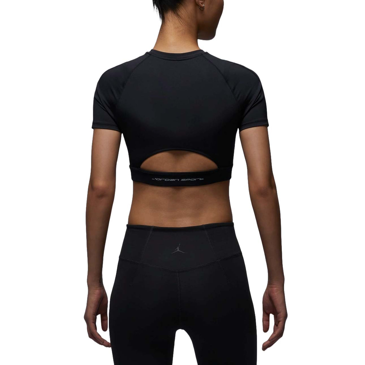 (WMNS) Air Jordan Sport Bodycon Performance T-shirt Asia Sizing 'Black' FV6928-010