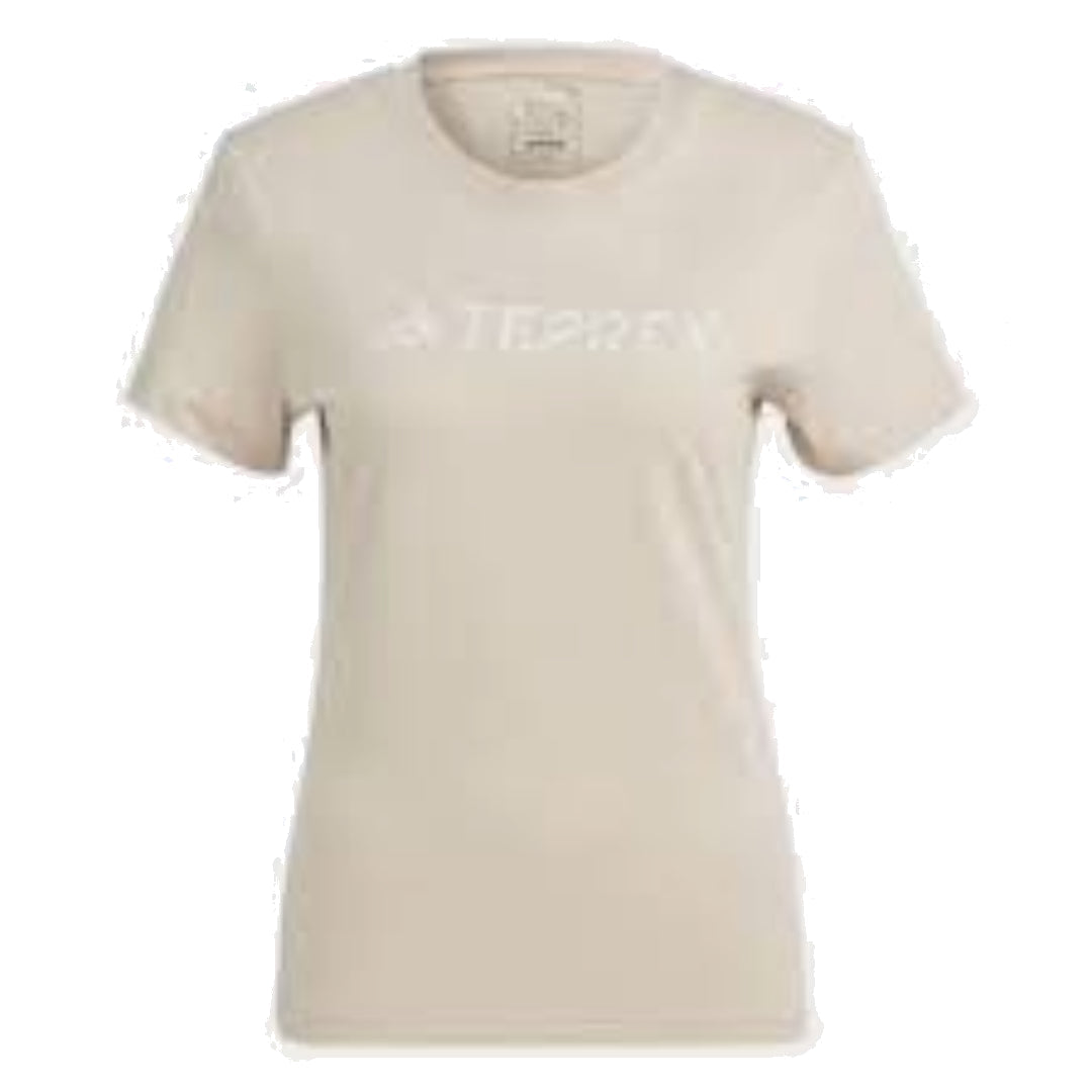 (WMNS) adidas Terrex Classic Logo T-Shirt Asia Sizing 'Beige' IB1157