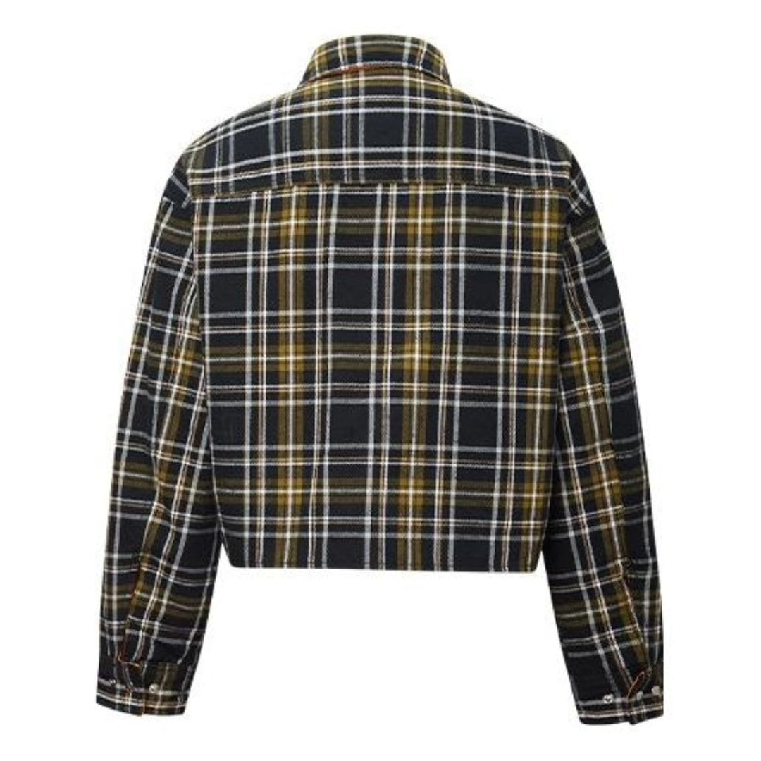 (WMNS) Converse Reversible Shirt-Style Jacket 'Black Grey' 10019436-A02