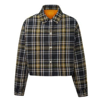 (WMNS) Converse Reversible Shirt-Style Jacket 'Black Grey' 10019436-A02