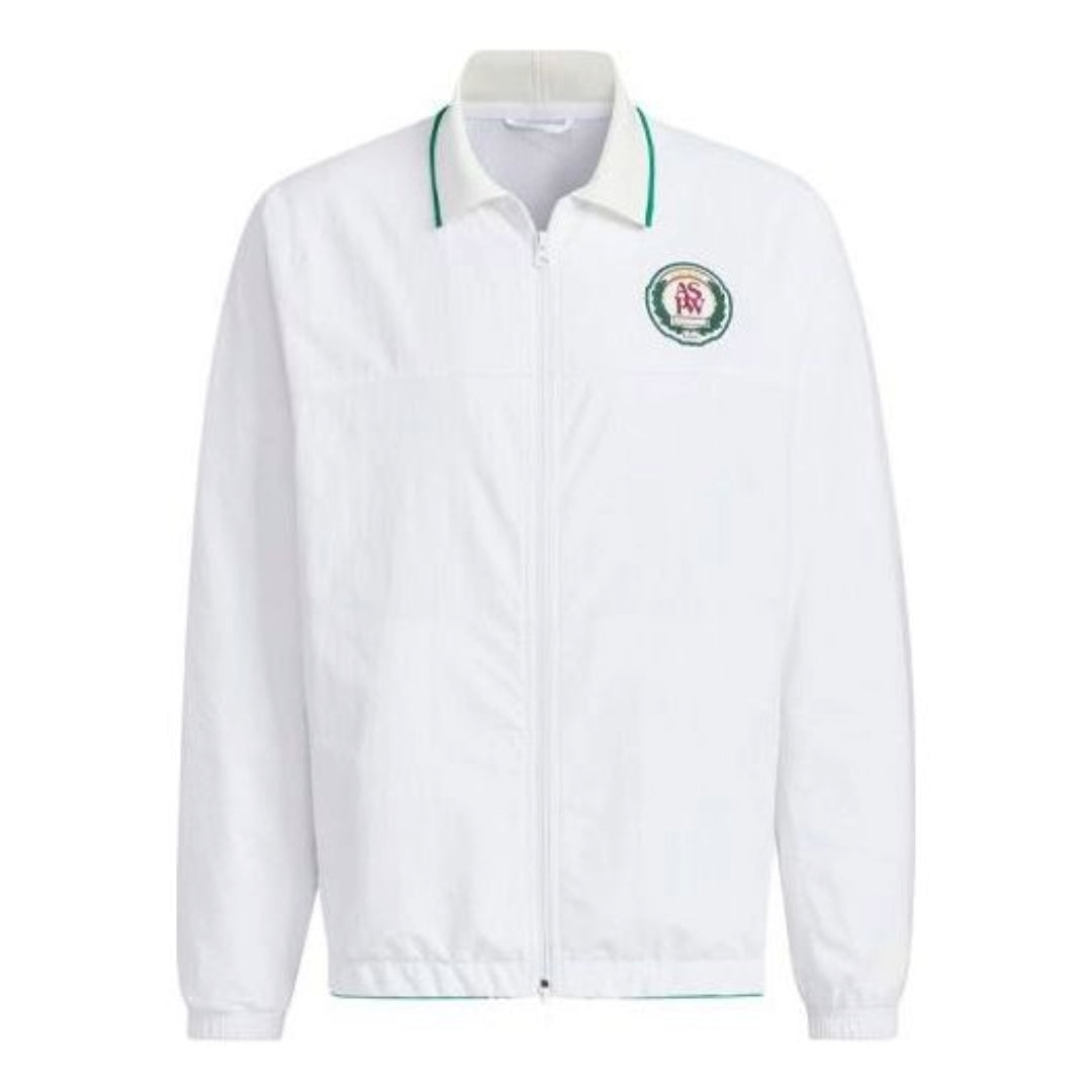 adidas Verbiage Woven Jacket Asia Sizing 'White' JE3627