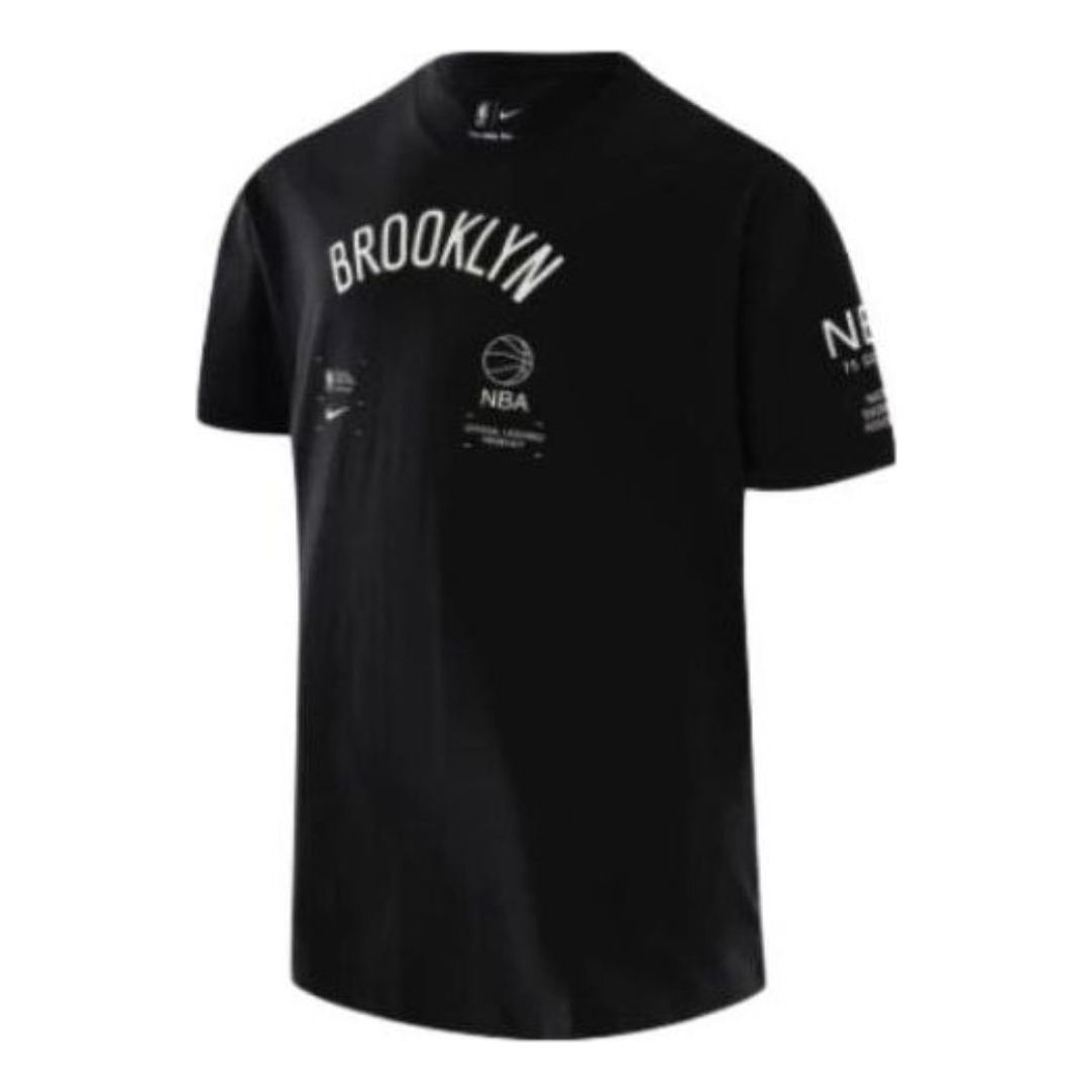 Nike Brooklyn Nets Courtside T-Shirt 'Black White' DH6740-010
