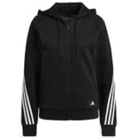 (WMNS) adidas Sportswear Future Icons 3-Stripes Hooded Track Top 'Black White'' Asia Sizing H57287