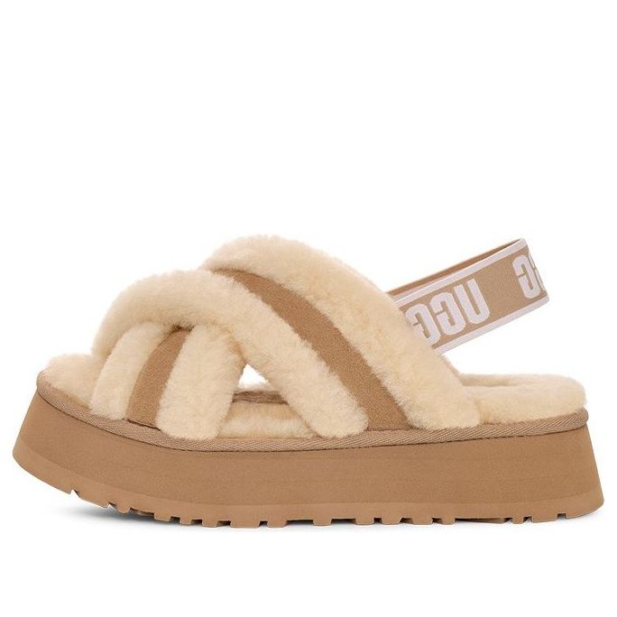 (WMNS) UGG Disco Cross Slides 'Sand' 1121550-SAN