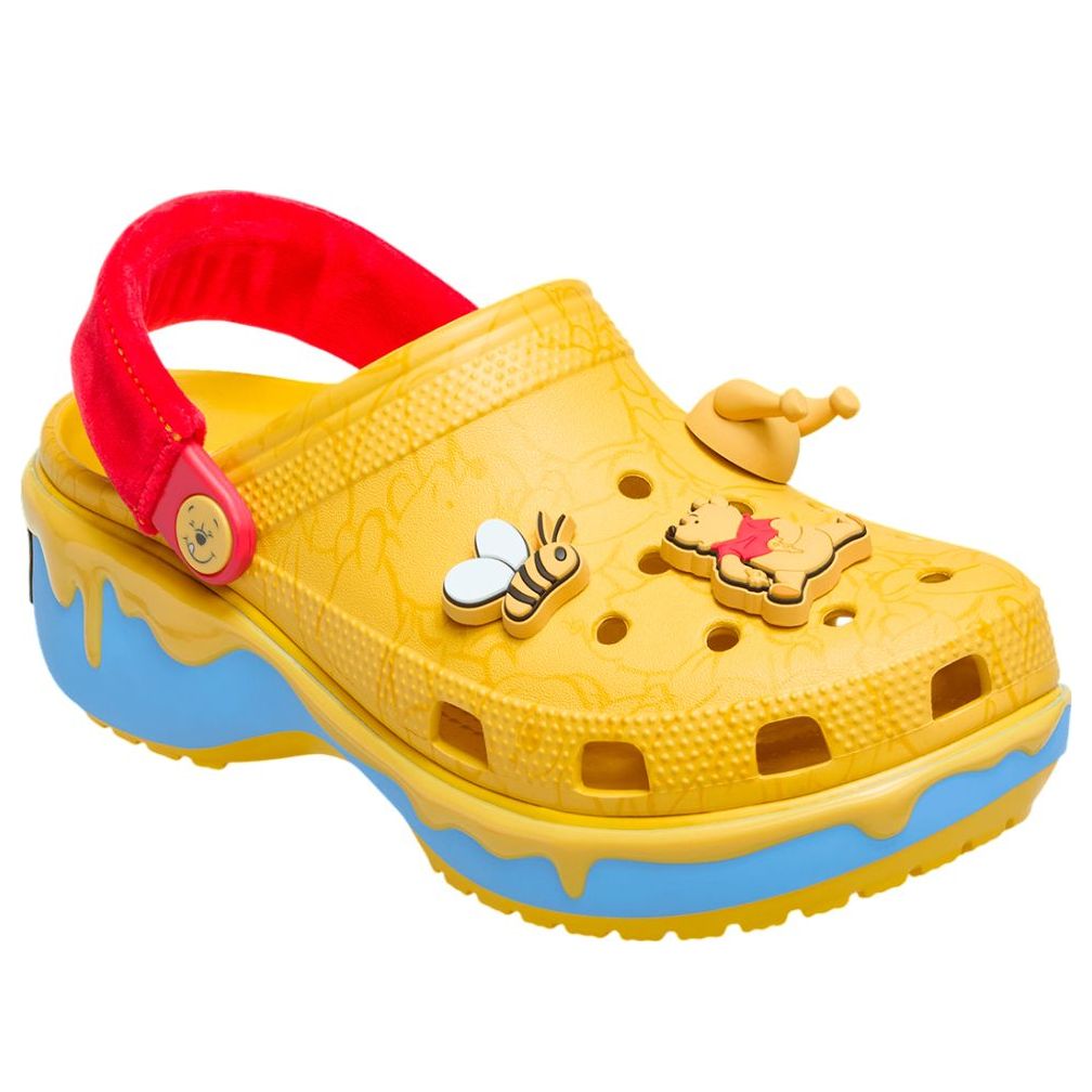 (WMNS) Crocs x Disney Winnie the Pooh Classic Platform Clog 'Yellow Red' 211092-90H