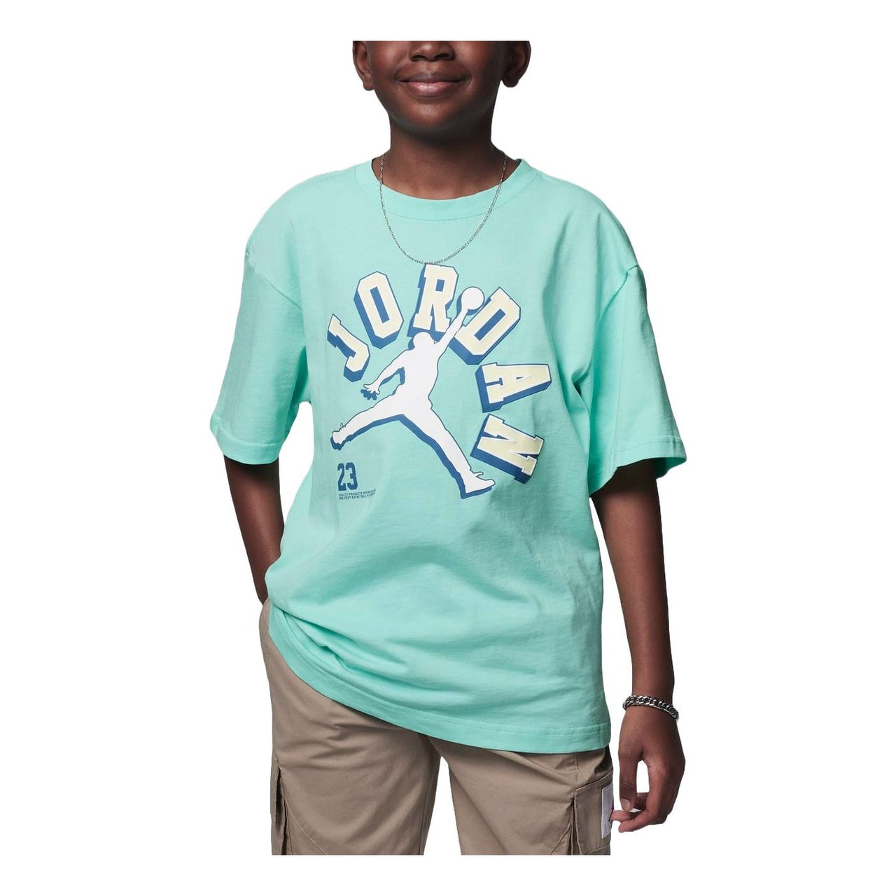 (GS) Air Jordan Varsity Jumpman Graphic T-Shirt 'Mint Green' FV2530-323