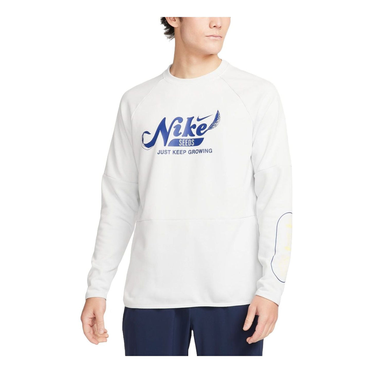 Nike Dri-FIT Fleece Fitness Crewneck Sweatshirt Asia Sizing 'Photon Dust Blue' FN3290-025
