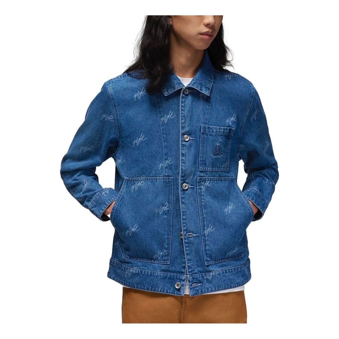 Air Jordan Flight Heritage Denim Jacket Asia Sizing 'Stone Blue' FN4650-436