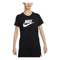 (WMNS) Nike Sportswear Essentials Logo T-shirt Asia Sizing 'Black White' DX7907-010