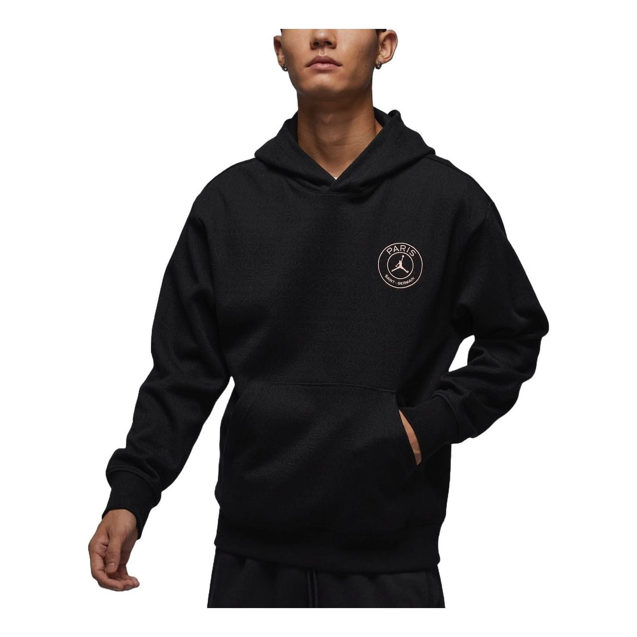 Air Jordan Paris Saint-Germain Fleece Hoodie Asia Sizing 'Off Noir Pink' FV7731-045