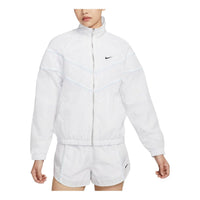 (WMNS) Nike Windrunner Loose UV Woven Full-Zip Jacket Asia Sizing 'White Black' FV6305-100
