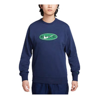 Nike Sportswear French Terry Crewneck Sweatshirt Asia Sizing 'Midnight Navy' FZ4729-410