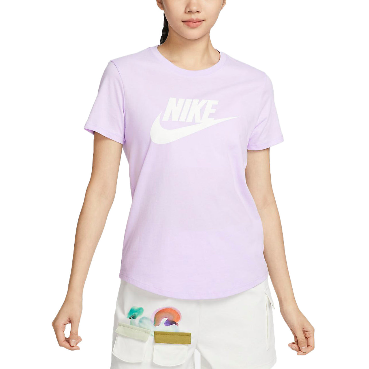 (WMNS) Nike Sportswear Essentials Logo T-Shirt (Asia Sizing) 'Purple' DX7907-545