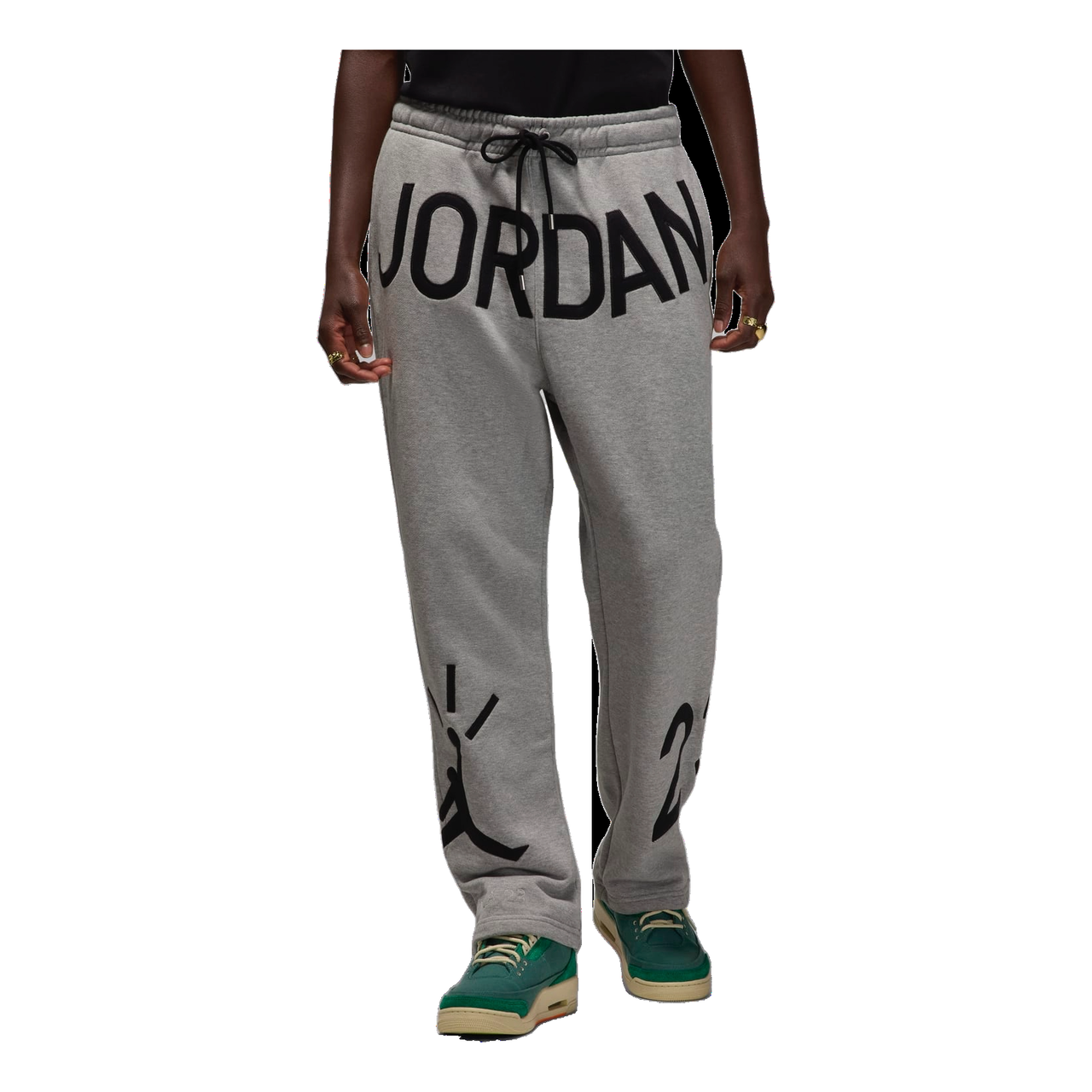 Air Jordan x Nina Chanel Abney Sweatpants Asia Sizing 'Grey Black' FZ7519-063