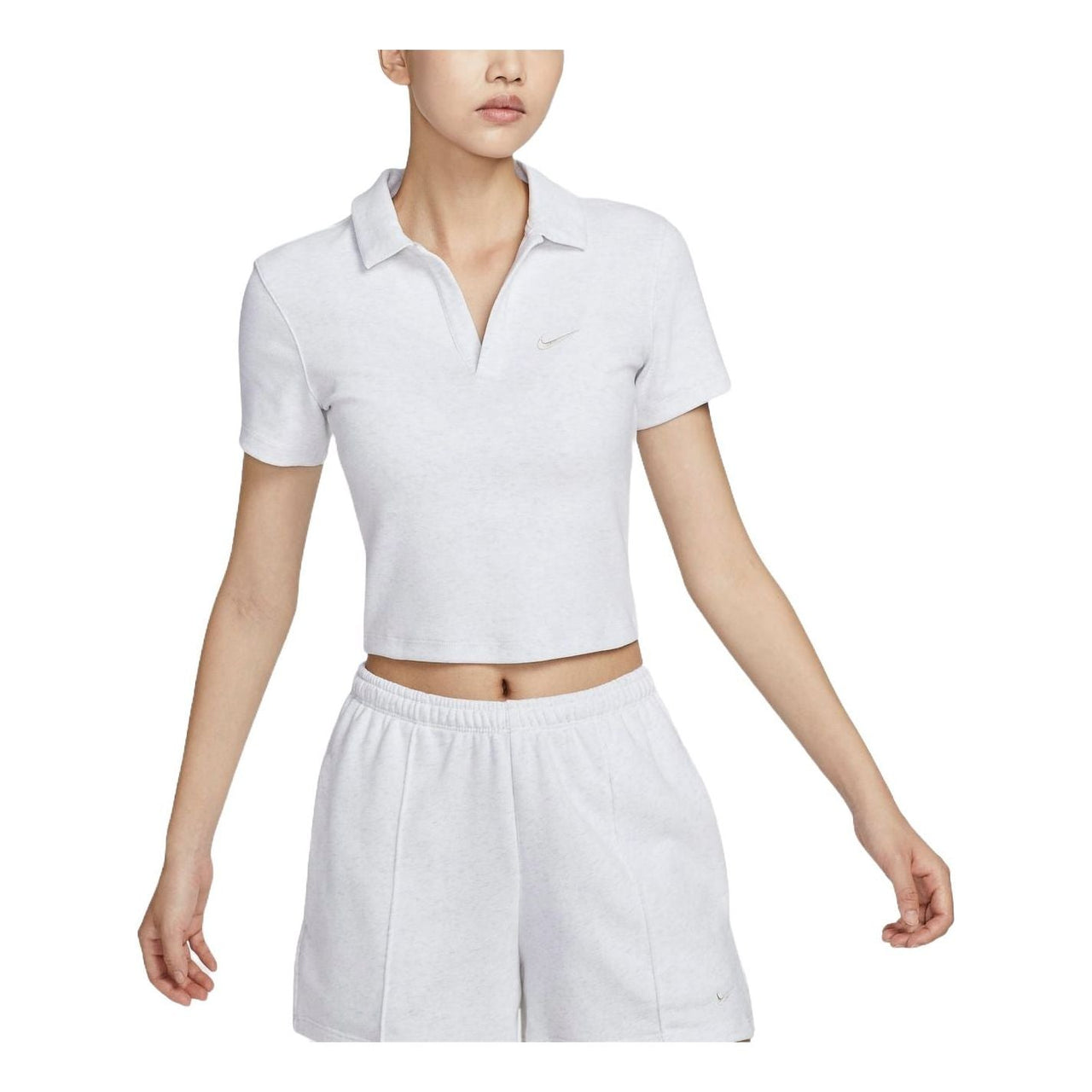 (WMNS) Nike Sportswear Essential Polo Shirt Asia Sizing 'White' DV7885-051