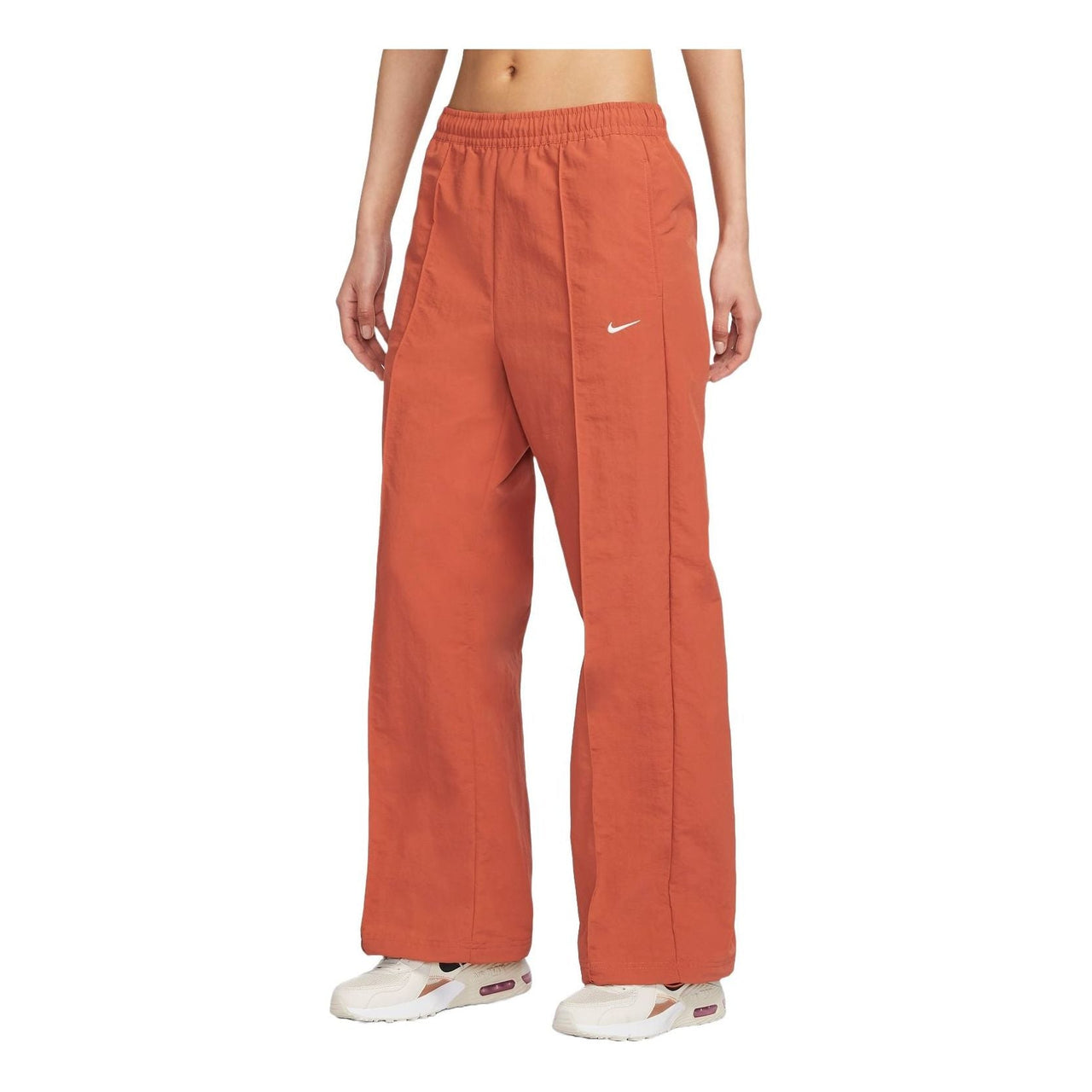(WMNS) Nike Sportswear Everything Wovens Mid-Rise Open-Hem Pants Asia Sizing 'Orange' FQ3589-825