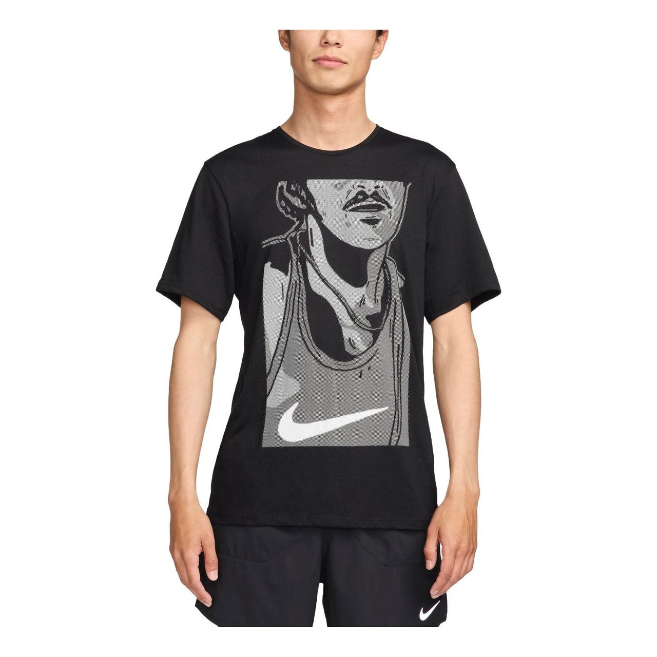 Nike Rise 365 Run Energy Running T-shirt Asia Sizing 'Black' FN3997-010