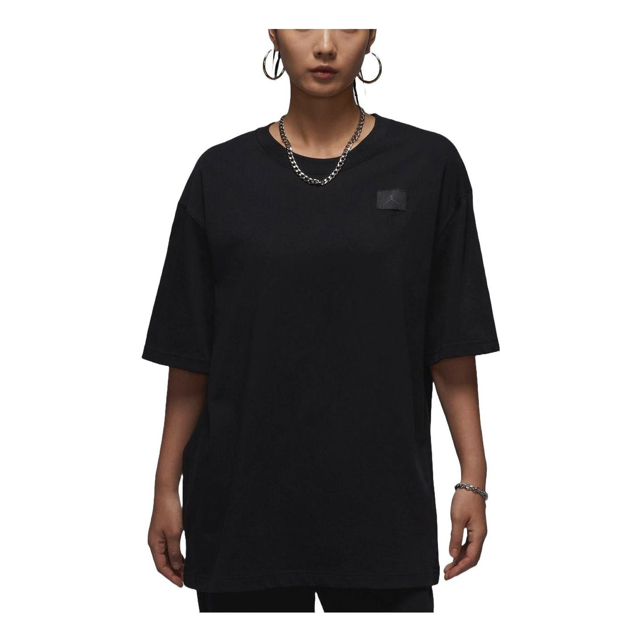 (WMNS) Air Jordan Essentials Oversized T-shirt Asia Sizing 'Black' HM4373-010