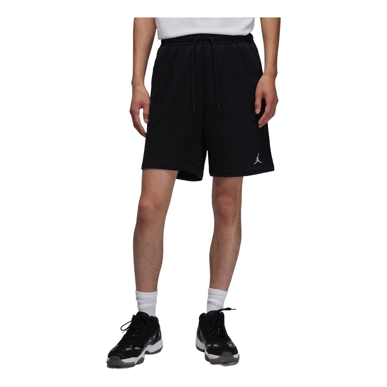 Air Jordan Essentials Fleece Shorts Asia Sizing 'Black White' FQ4535-010