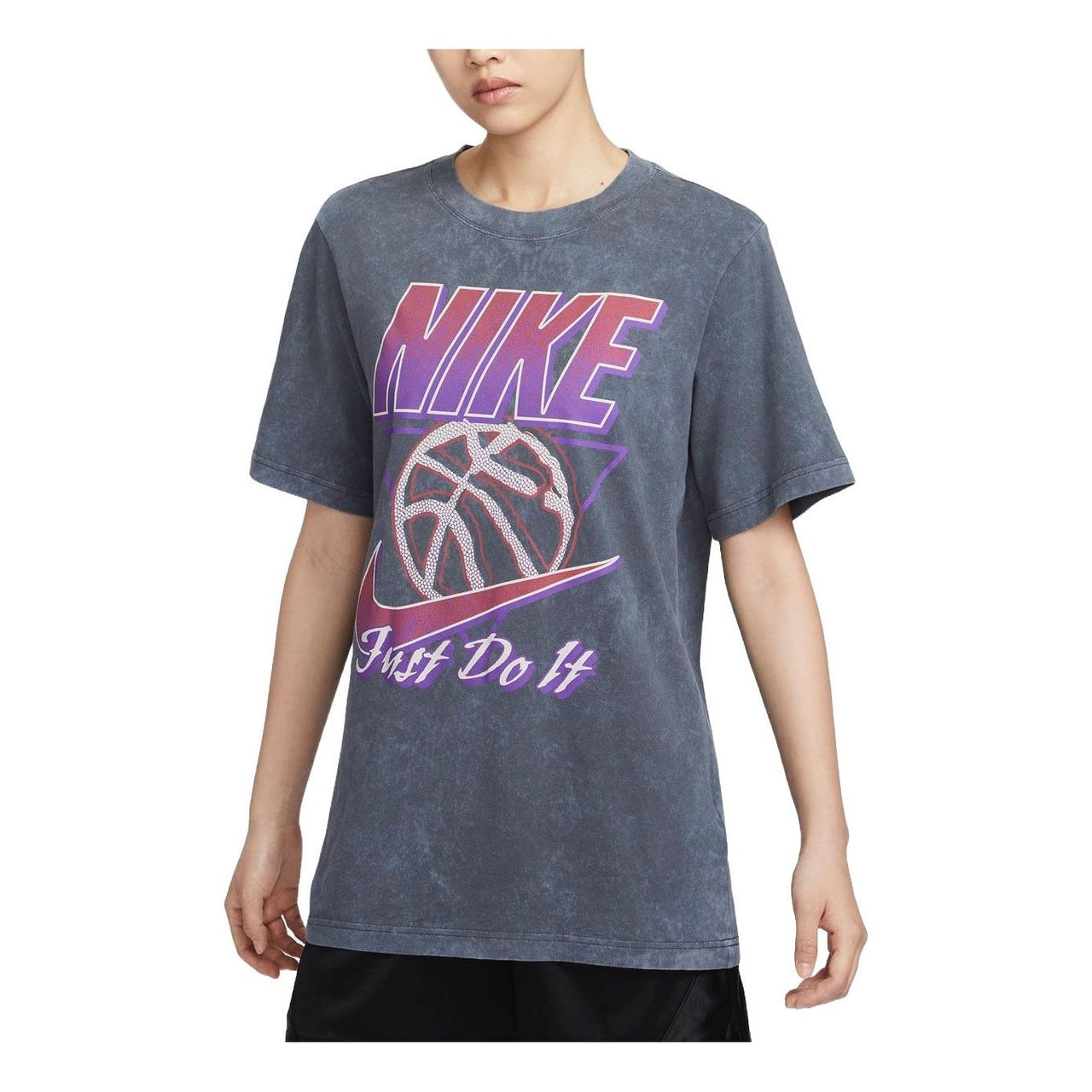 (WMNS) Nike Sportswear Graphic T-Shirt Asia Sizing 'Anthracite' FZ3478-060