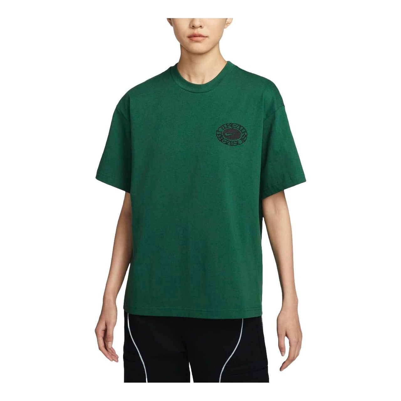 Nike Embroidery Logo T-Shirt Asia Sizing 'Green' FZ7621-341