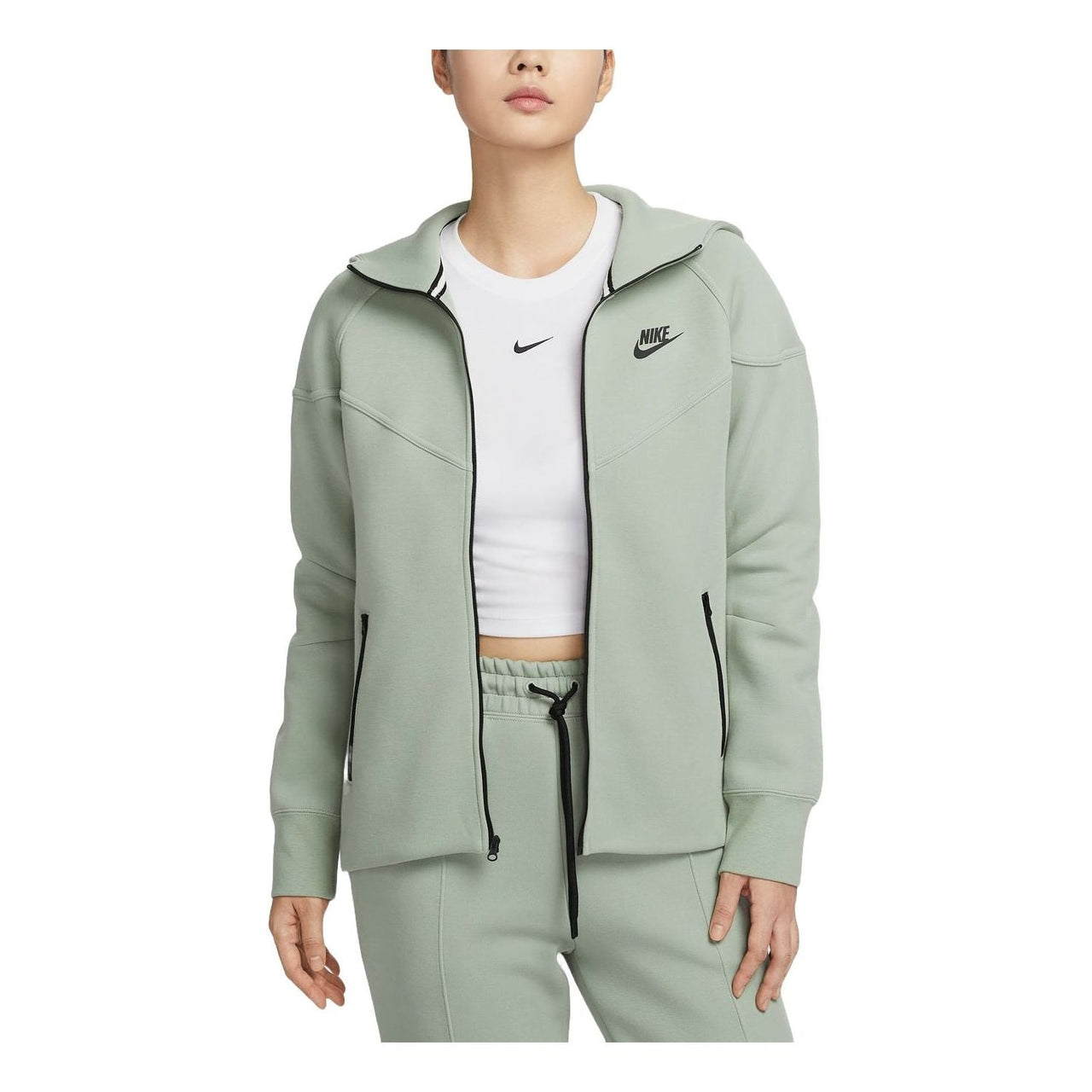 (WMNS) Nike Sportswear Tech Fleece Windrunner Full-Zip Hoodie Asia Sizing 'Jade Horizon' FB8339-370
