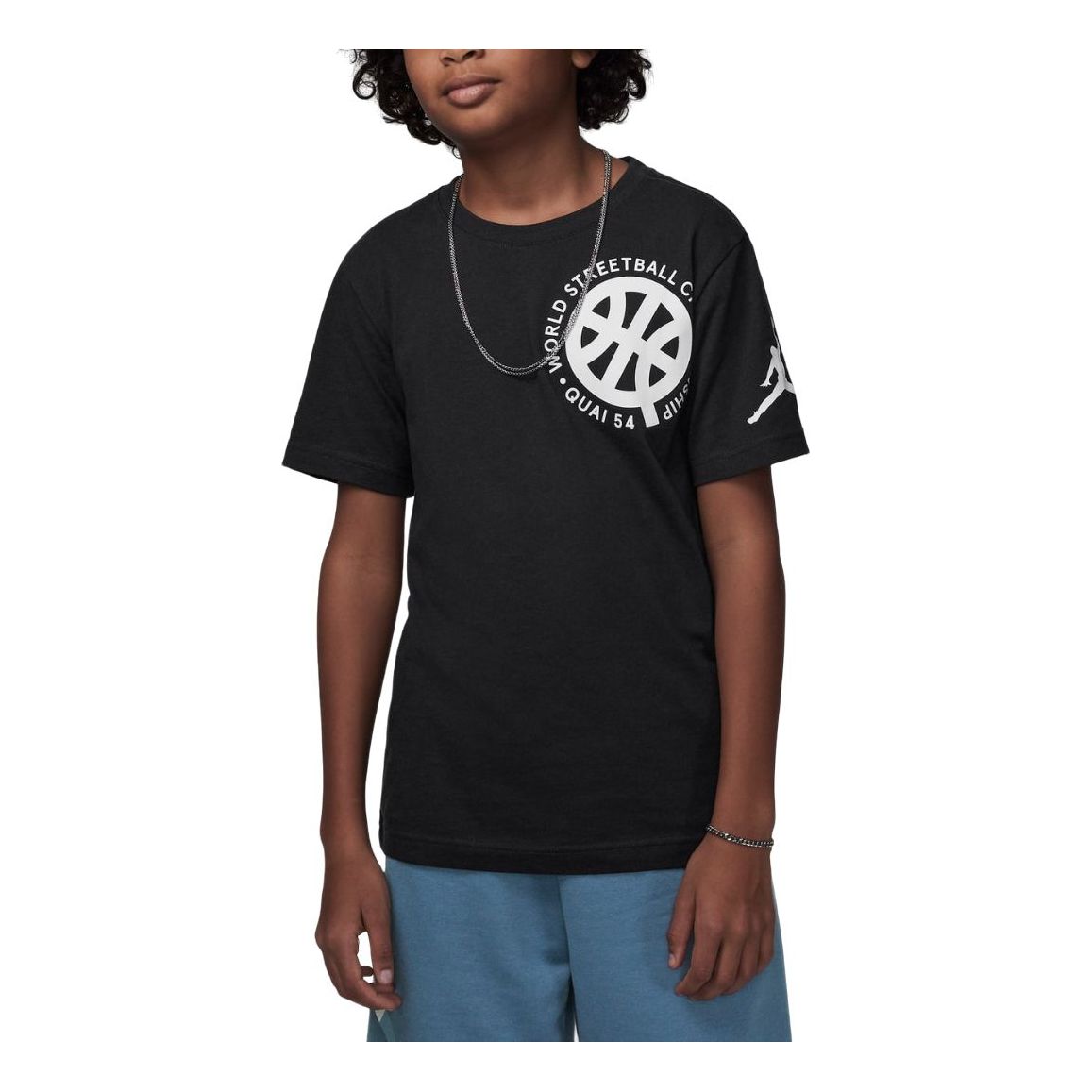 (GS) Air Jordan Quai 54 Graphic T-Shirt 'Off Noir' HM9288-045
