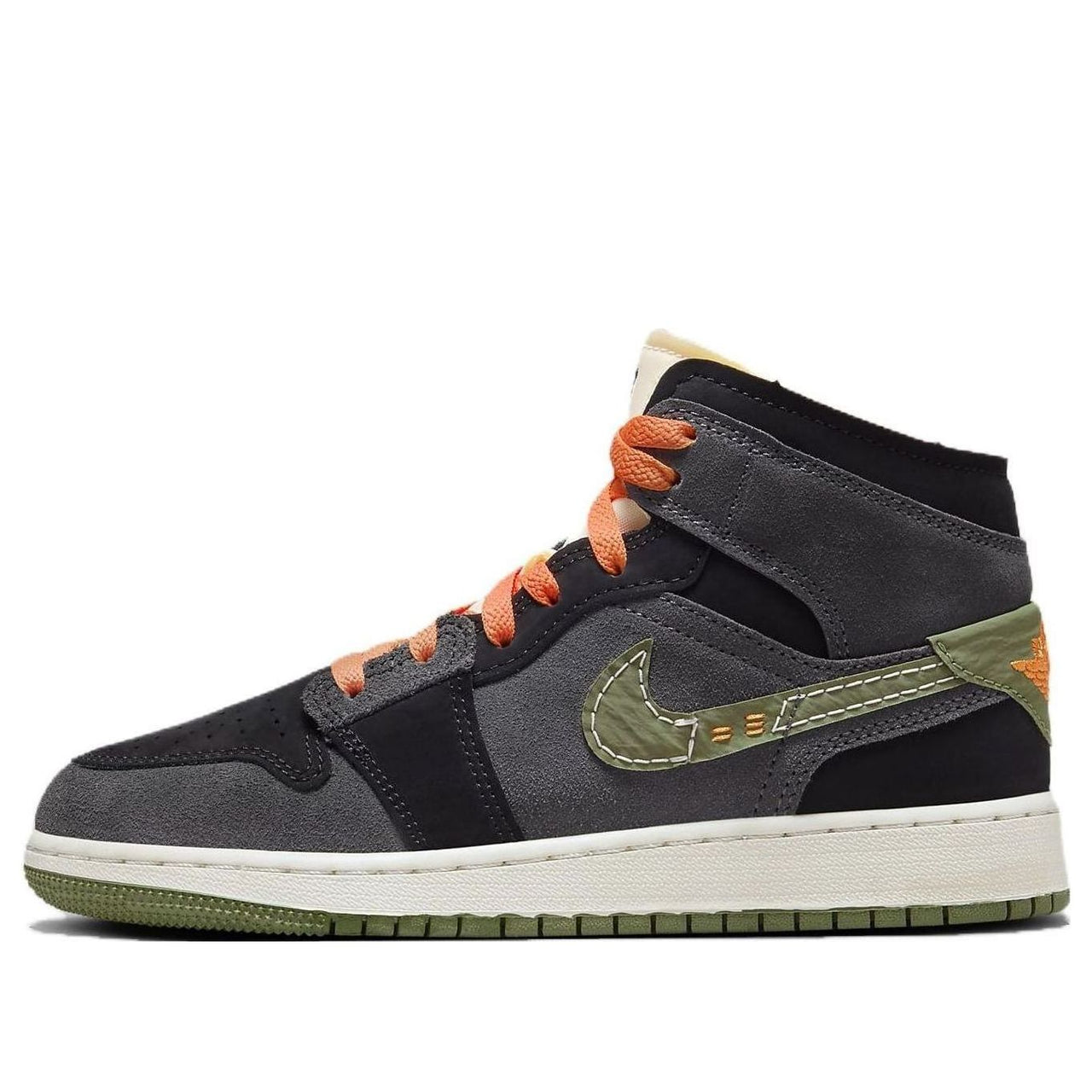 (GS) Air Jordan 1 Mid SE Craft 'Anthracite Light Olive' FD5847-003