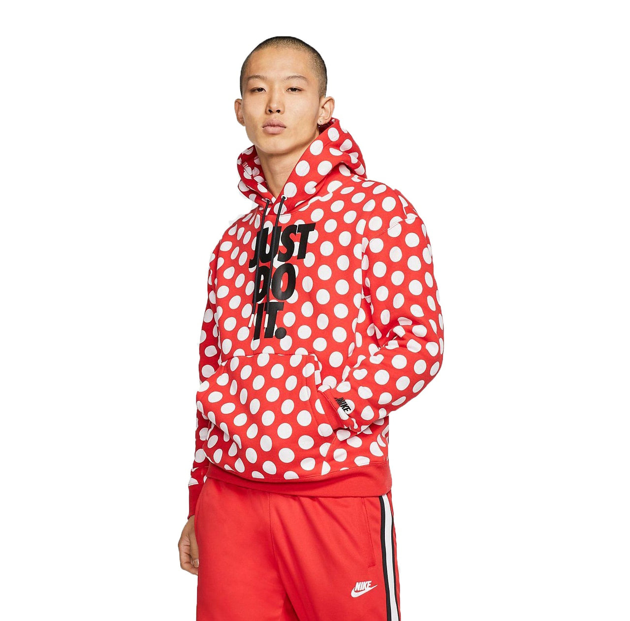 Nike Full Out Dots Hoodie 'Red White' BV5531-657