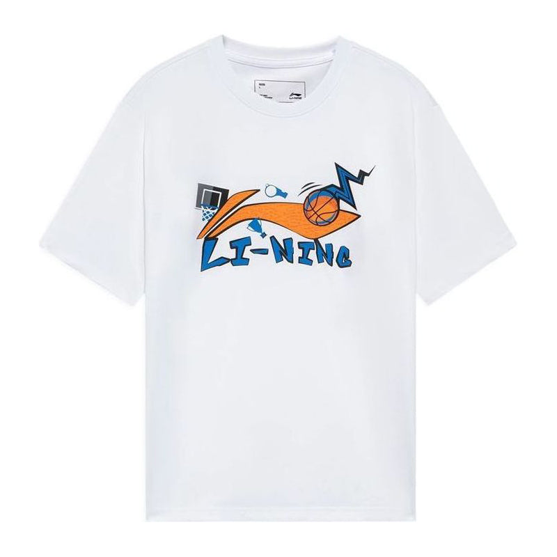 Li-Ning Basketball Graphic T-shirt 'White' AHSS591-5