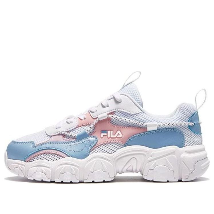 (GS) FILA Fluid Low-Top Sport Shoes 'White Blue Pink' K15G321131FWB