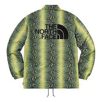 Supreme x The North Face Snakeskin Taped Seam Coaches Jacket 'Green Yellow' SUP-SS18-385