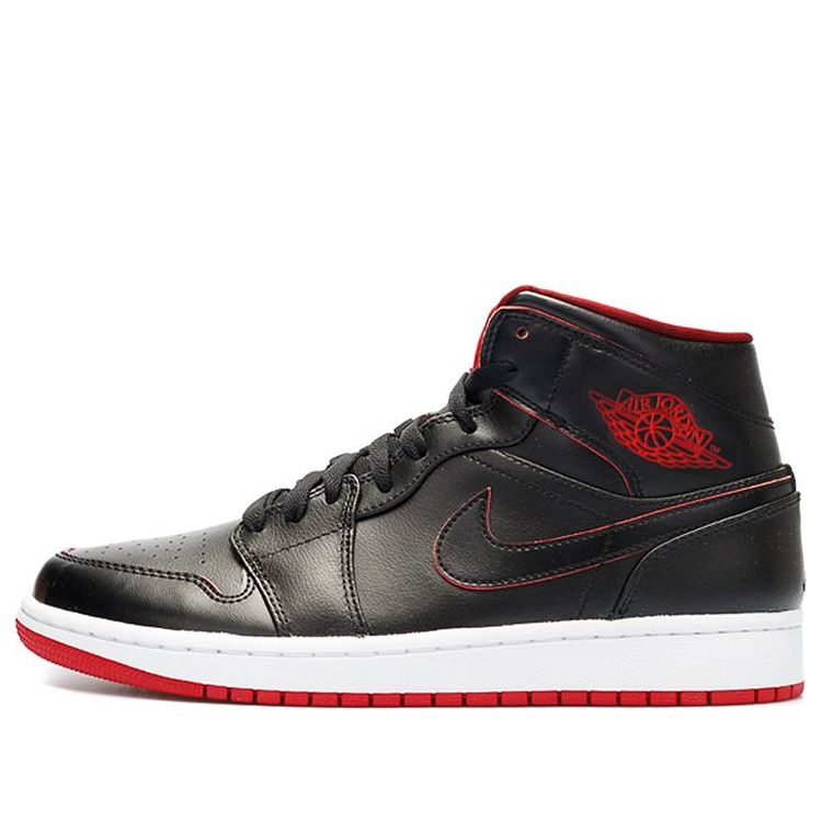 Air Jordan 1 Mid 'Black Red' 554724-028