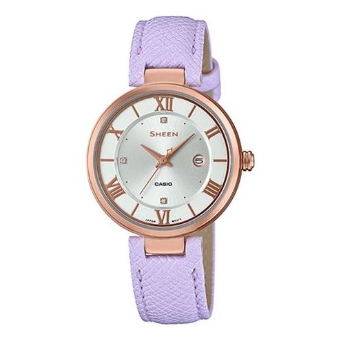 CASIO Waterproof SHEEN Sapphire Crystal Quartz Purple Analog SHE-4529PGL-7AUPR