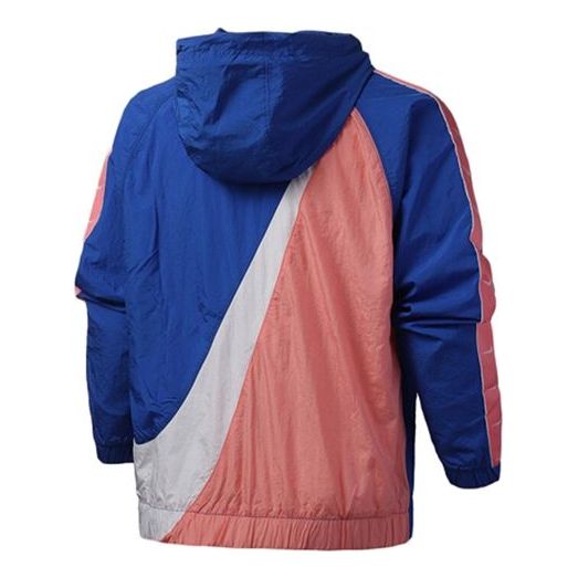 Nike Sportswear NSW Big Swoosh Back Large Half Zipper Sports hooded Jacket Blue Pink Bluepink CD0420-480