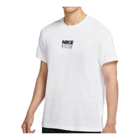 Nike Training Front Logo T-shirt 'White Navy' CZ2575-100
