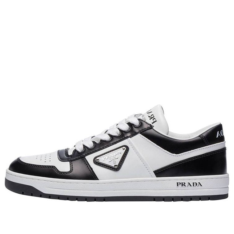 (WMNS) PRADA Downtown Leather Sneakers 'White Black ' 1E792M_3LKG_F0964_F_030