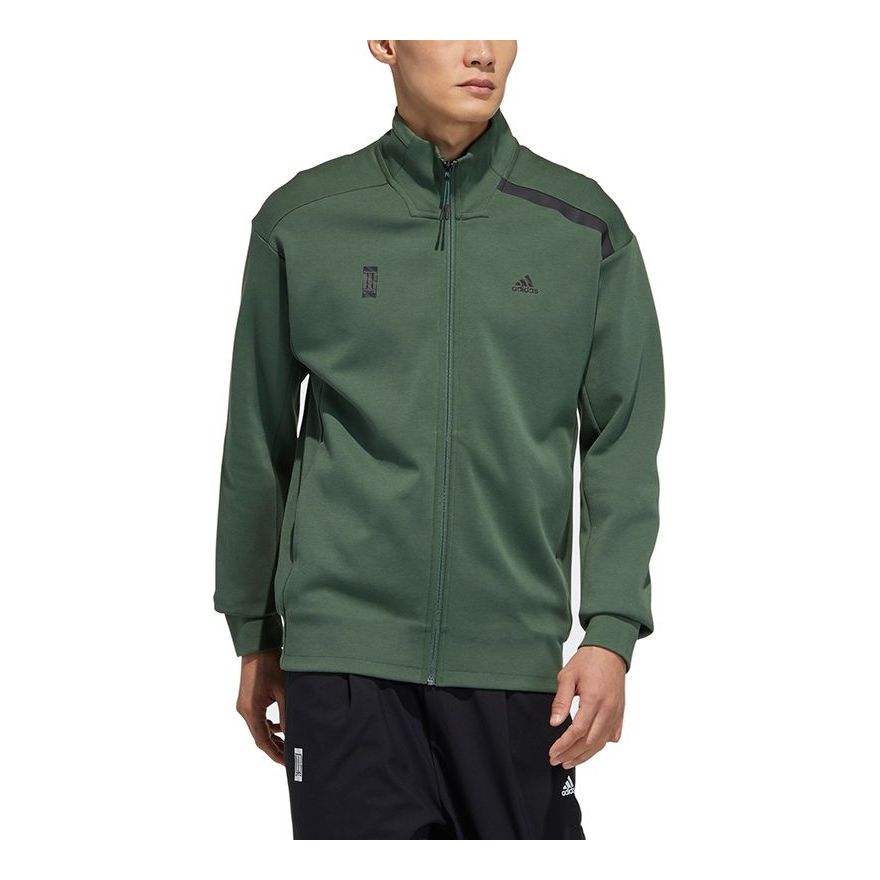 adidas Wj Tt Swt Casual Sports Stand Collar Jacket Green GP0908
