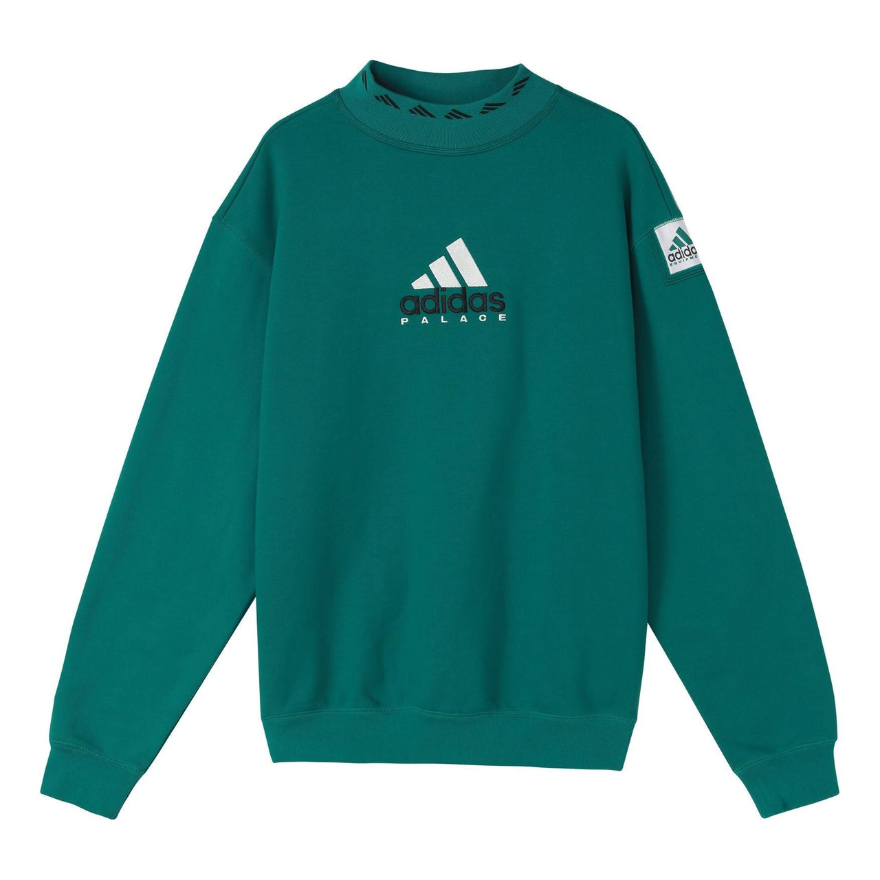 adidas x PALACE Crossover Logo Printing Round Neck Long Sleeves Green HK2135
