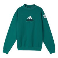 adidas x PALACE Crossover Logo Printing Round Neck Long Sleeves Green HK2135