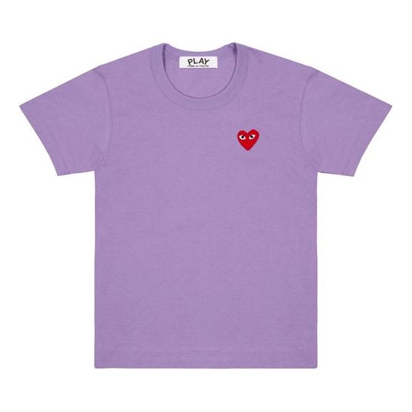 (WMNS) COMME des GARCONS PLAY Heart Logo Tee 'Purple Pink' AZ-T211-051-4