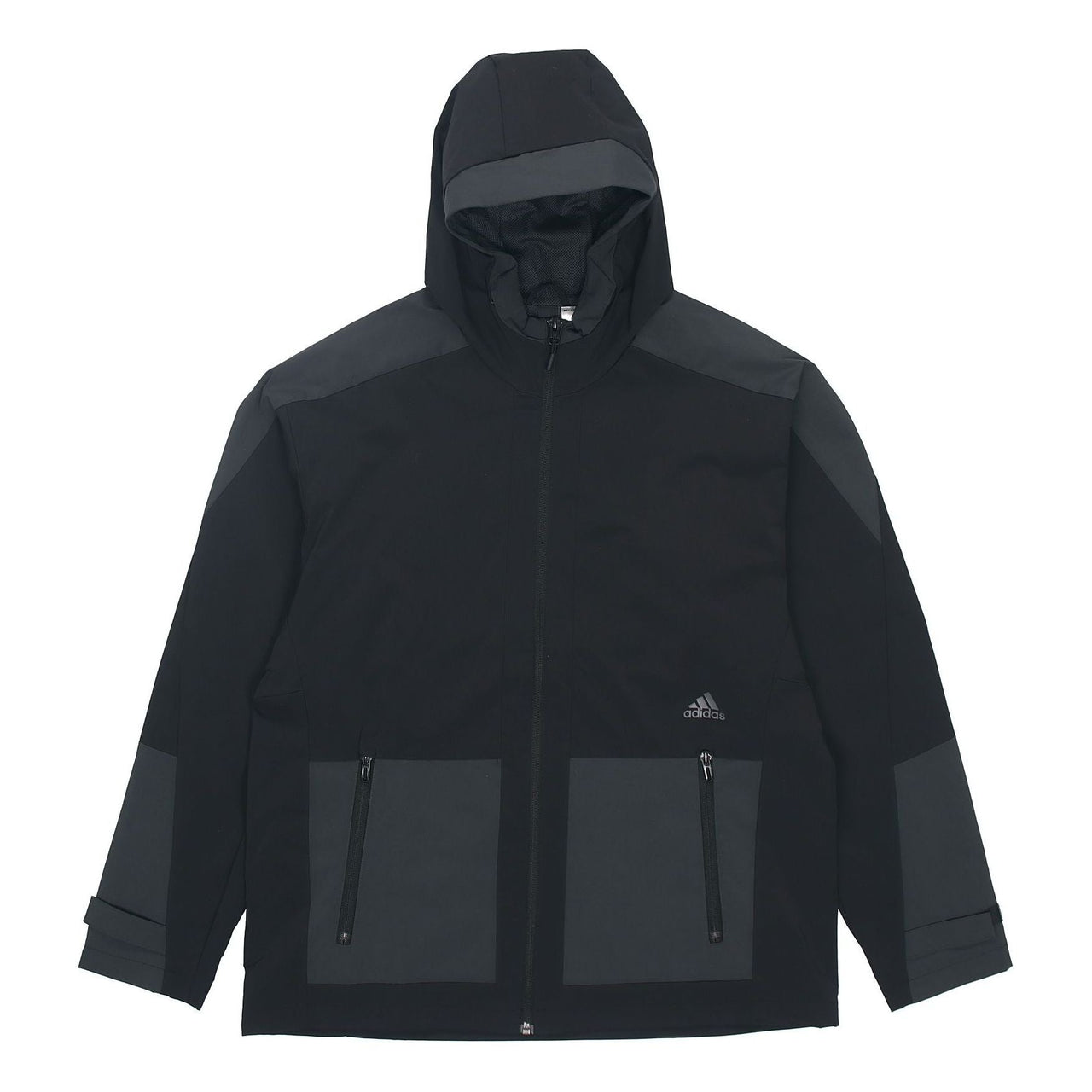 adidas Sports Training Woven Windproof hooded Logo Jacket Black H40220