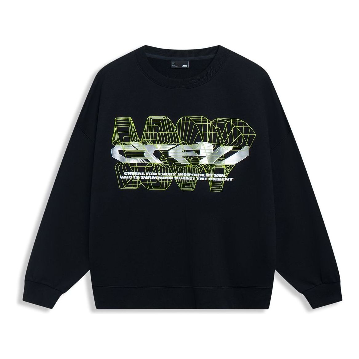 Li-Ning Counterflow Graphic Sweatshirt 'Black' AWDT529-1