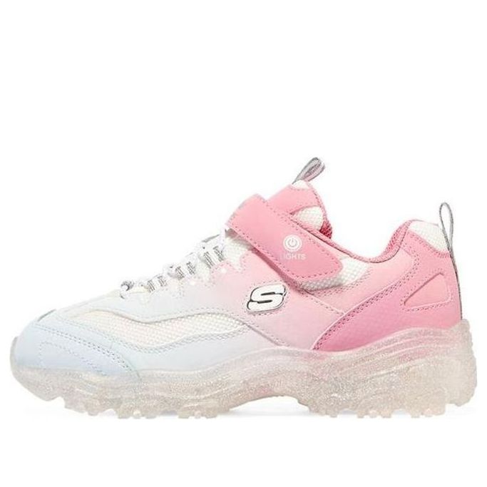 (GS) Skechers Ice D'lites 'White Pink' 302557L-LBPK