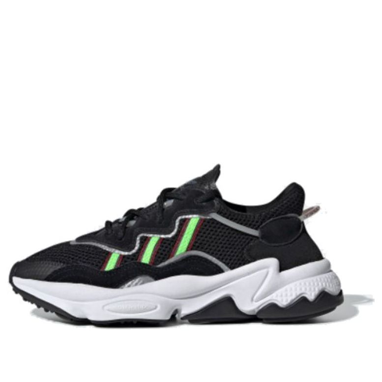 (GS) adidas Ozweego J 'Black Solar Green' EE7772