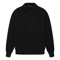 Fear of God Essentials The Black Collection Knit Polo Shirt 'Jet Black' 192SP232180F