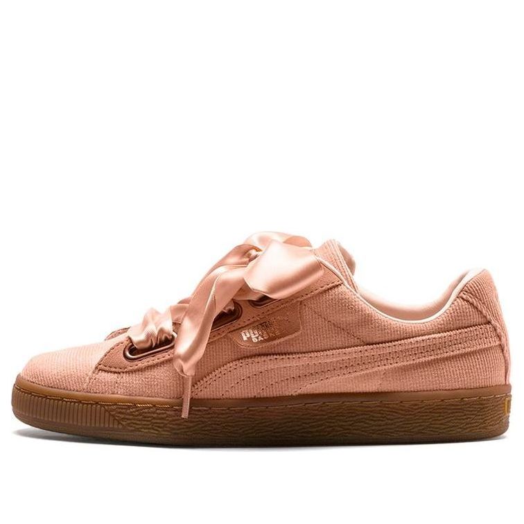(WMNS) PUMA Basket Heart Corduroy 'Pink Brown' 366729-01