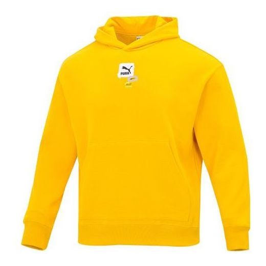PUMA Oversize Trend Graphic Logo Hoodie 'Yellow' 536061-85