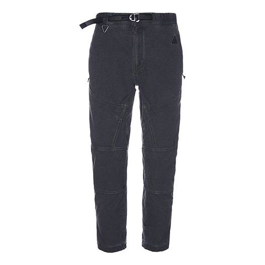 Men's Nike ACG Ease Solid Color Loose Lacing Cropped Casual Pants/Trousers Autumn Black DH3108-010