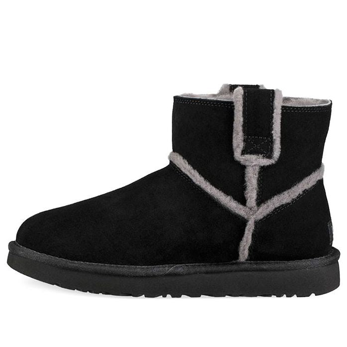 (WMNS) UGG Classic Mini Spill Seam Fleece Lined Black 1100211-BLK